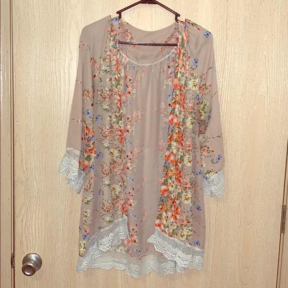 Floral Sheer Kimono